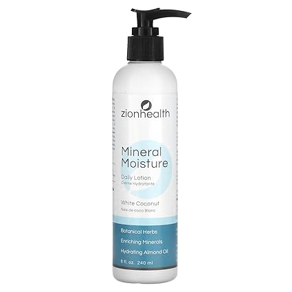 Zion Health Moisture Intense Daily Lotion - White Coconut 8 oz