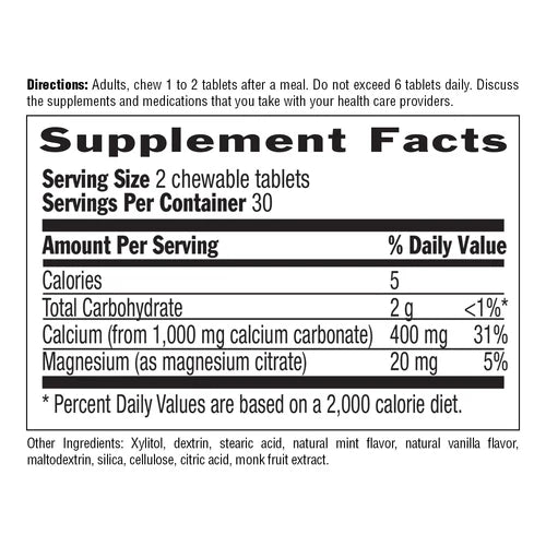 Country Life ACID RESCUE 220 CHEWABLE MINT 220 Wafer