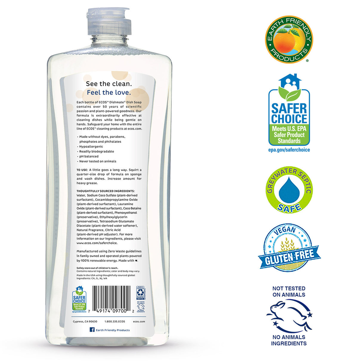 ECOS Dishmate, Almond 25 OZ