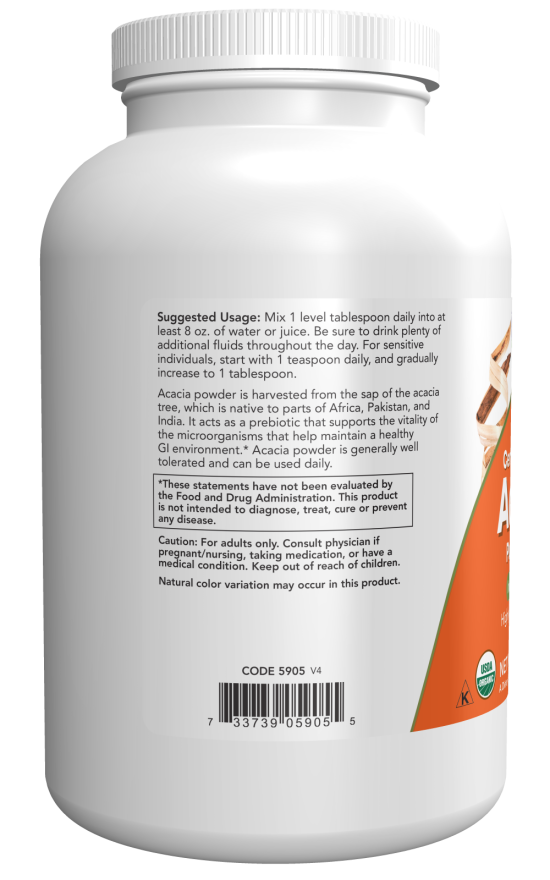Now ACACIA POWDER ORG 12 OZ