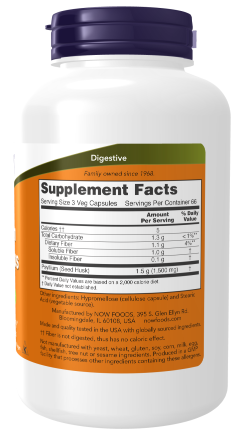 Now PSYLLIUM HUSK 500mg 200 VCAPS