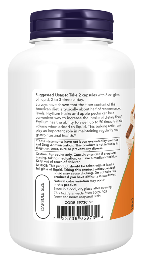Now PSYLLIUM HUSK 700mg + PECTIN 180 VCAPS
