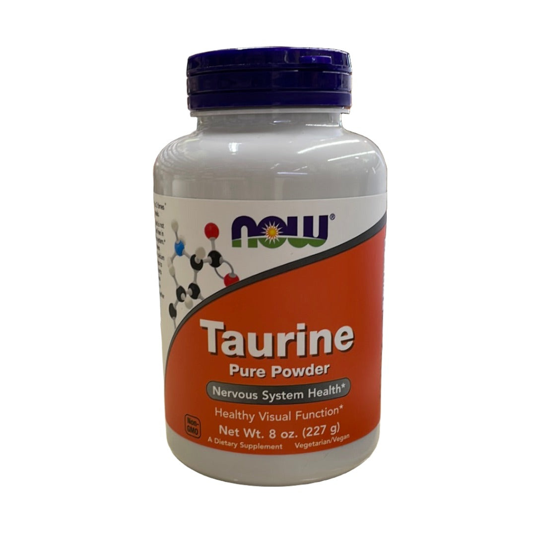 Taurina en polvo puro, salud del sistema nervioso, polvo, 8 oz