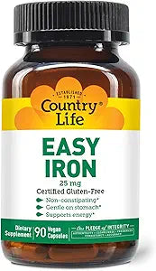 Country Life EASY IRON 25MG 90 Vegicaps