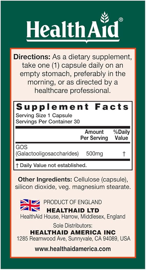 GOS Prebio Once Daily Prebiotic Fiber 30 Capsules