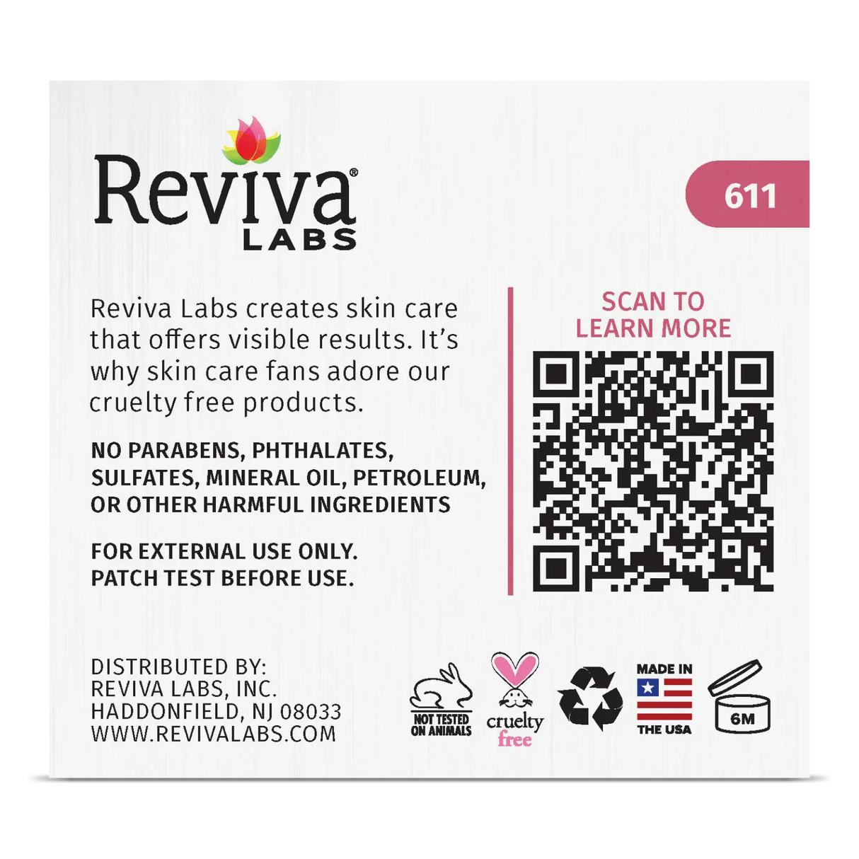 REVIVA LABS GENTLY EXFOLIATING FRUIT ENZYME MASK 2 OZ