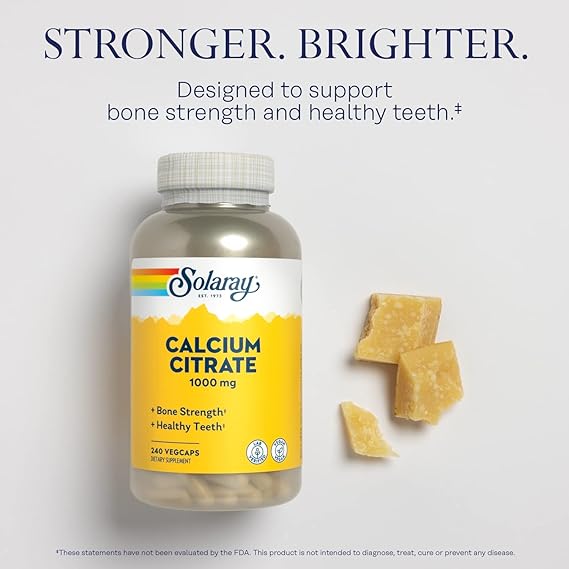 Solaray Calcium Citrate 240CT 250MG Veg Capsule