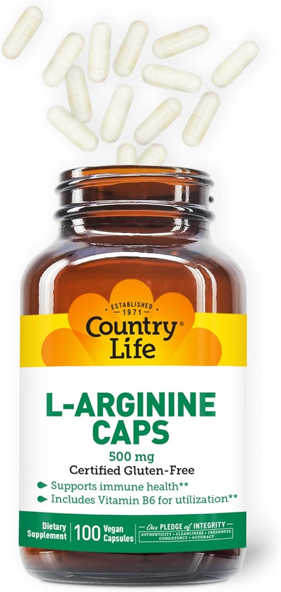 Country Life ARGININE 500MG 100 Vegicaps