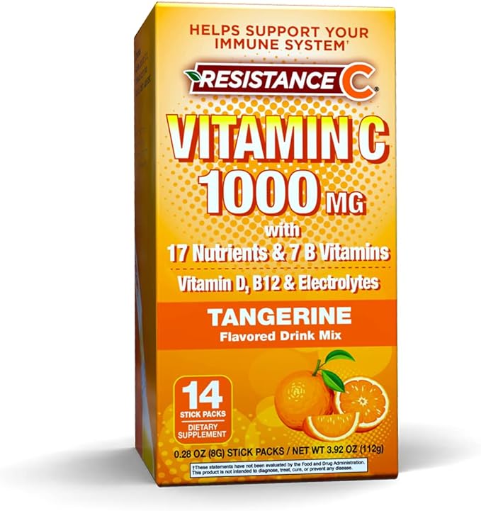 Resistance C Tangerine Drink Mix, Multicolor, 14 CT