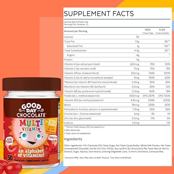 Good Day Kids Multivitamin Chocolate Pieces
