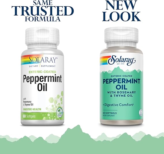 Solaray Peppermint Oil EC 60CT 250MG Softgel