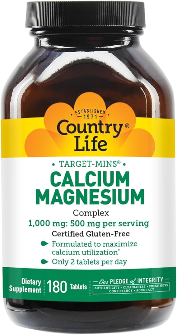 Country Life CALCIUM/MAGNESIUM 1000MG/500MG 180 Tablet