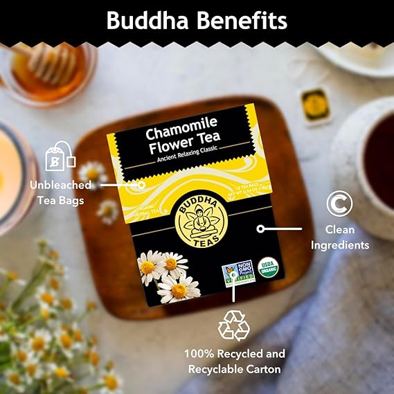 BUDDHA TEAS Organic Chamomile Tea 18 BAG
