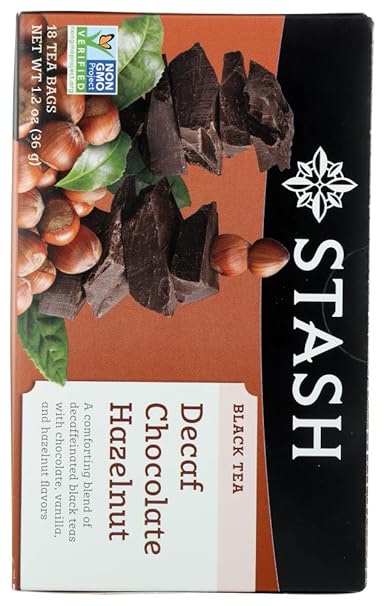 STASH TEA Chocolate Hazelnut Tea Decaffeinated 18 BAG