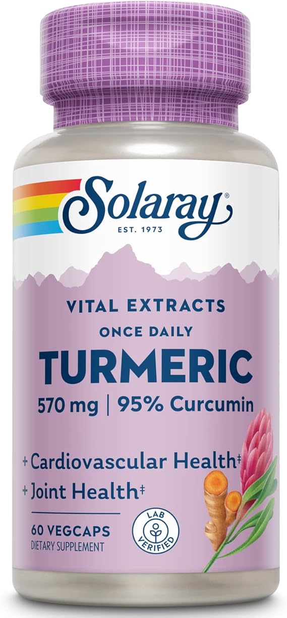Solaray Vital Extracts Turmeric 60CT 600MG Veg Capsule