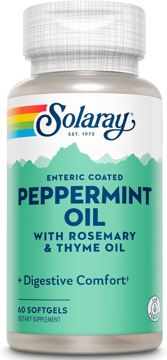 Solaray Peppermint Oil EC 60CT 250MG Softgel