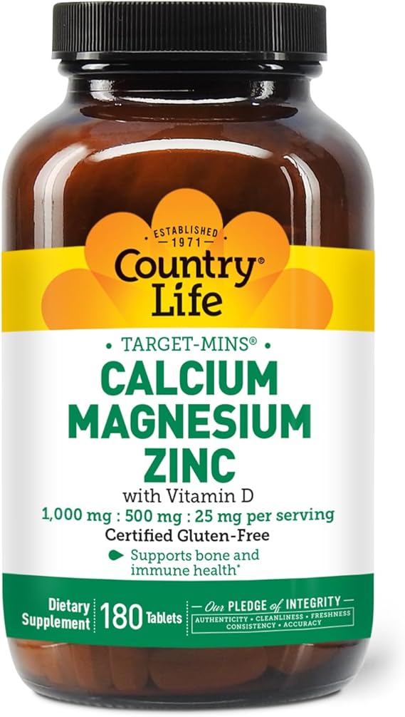 Country Life CALCIUM/MAGNESIUM/ZINC 180 Tablet