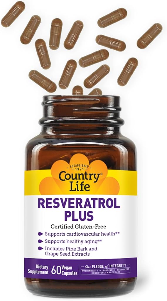 Country Life RESVERATROL PLUS 60 Vegicaps
