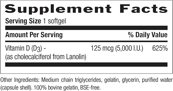 Country Life VITAMIN D3 5000IU 200 Softgel