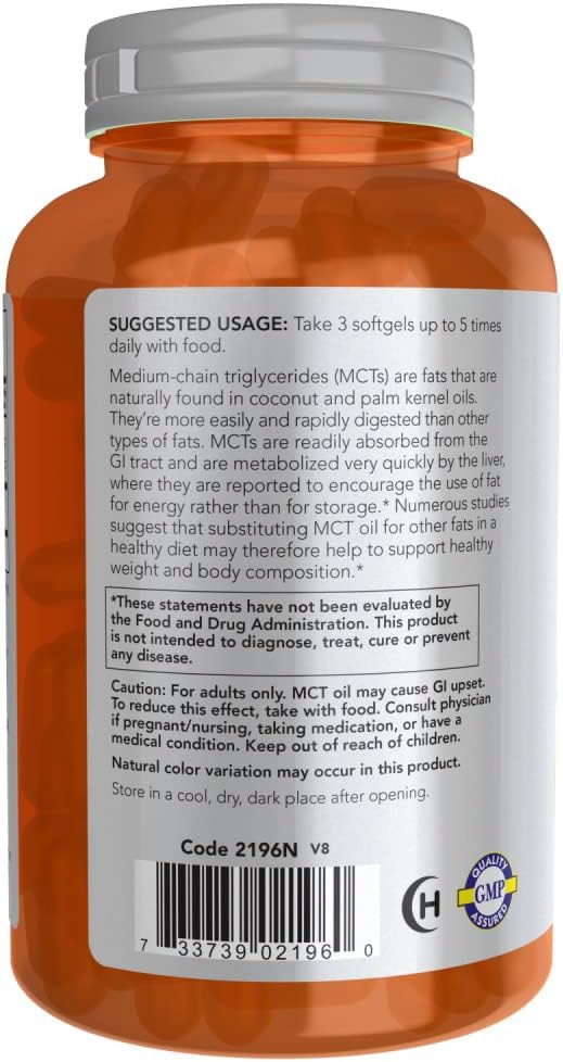 Now Sports MCT Oil Soft Gels