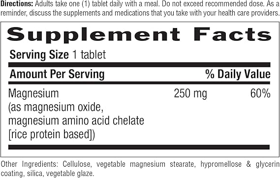 Country Life CHELATED MAGNESIUM 250MG 180 Tablet