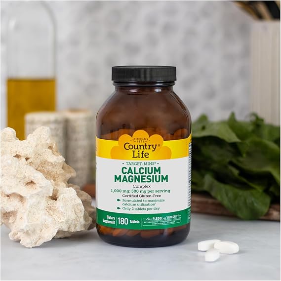Country Life CALCIUM/MAGNESIUM 1000MG/500MG 180 Tablet