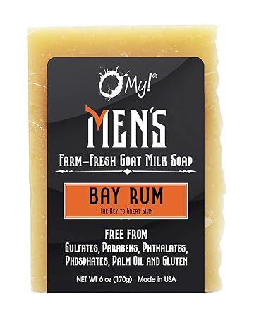 O MY! BATH AND BODYGOAT MILK SOAP BAR MENS BAY RUM 6 OZ