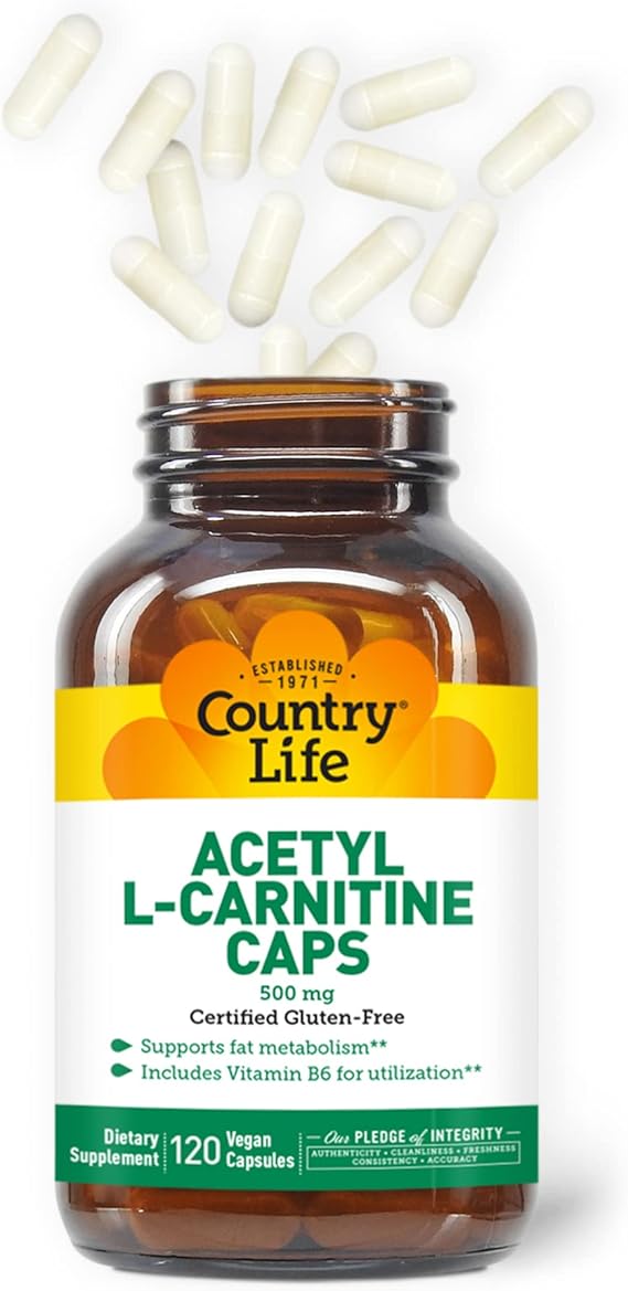 Country Life ACETYL L-CARNITINE 500MG 120 Vegicaps