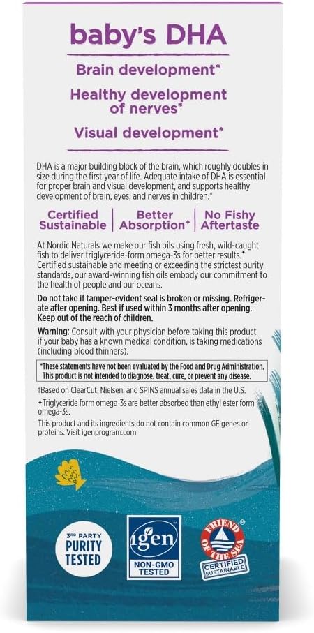 Nordic Naturals Baby's DHA Liquid 2 FL OZ (60 mL)