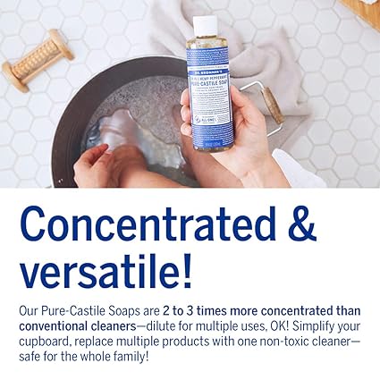 DR. BRONNER'S MAGIC SOAPS ORGANIC CASTILE LIQUID SOAP PEPPERMINT 8OZ