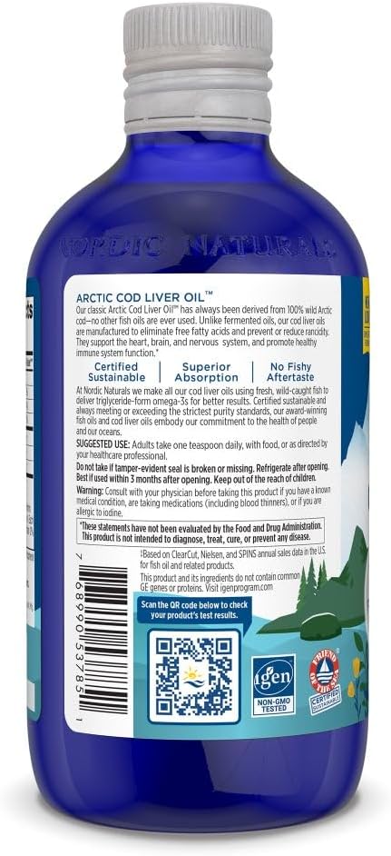 Arctic Cod Liver Oil Unflavored 1060 mg