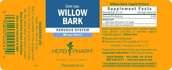 Herb Pharm WILLOW BARK EXTRACT 1 oz