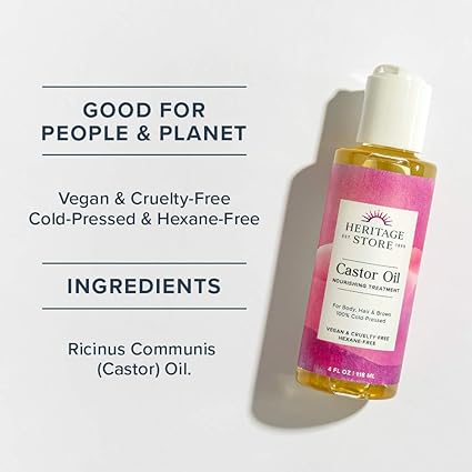 Heritage Store Castor Oil 4floz