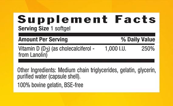 Country Life VITAMIN D3 1000IU 100 Softgel