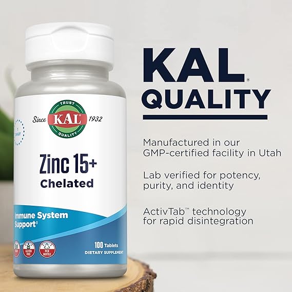 Kal Zinc 15+ Chelated 100CT Tablet