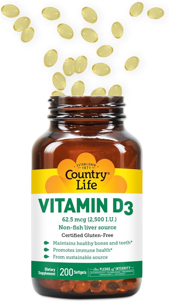 Country Life VITAMIN D3 2500IU 200 Softgel