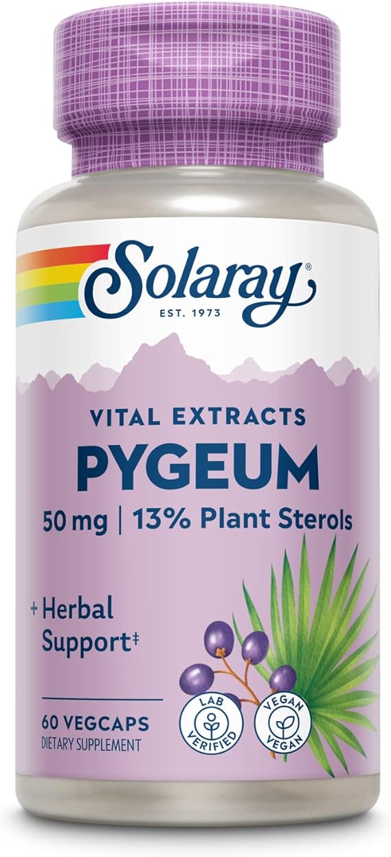 Solaray Vital Extracts Pygeum 60CT 50MG Veg Capsule