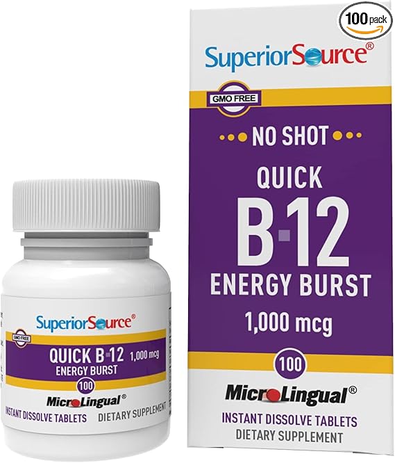 Superior Source No Shot Quick B-12 Energy Boost 1,000 mcg