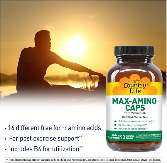 Country Life MAX AMINO/AMINO ACIDS 90 Vegicaps
