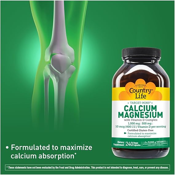 Country Life CALCIUM/MAGNESIUM + VITAMIN D 240 Vegicaps