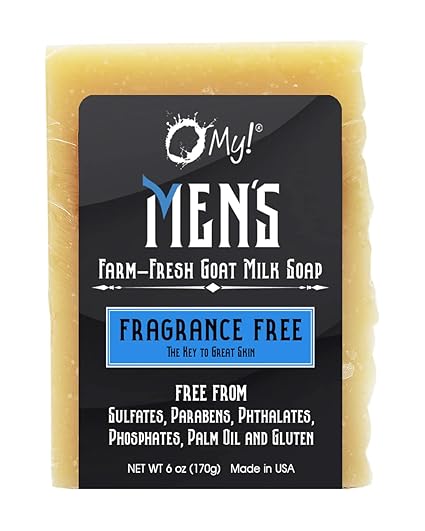 O MY! BATH AND BODYGOAT MILK SOAP BAR MENS FRAGRANCE FREE 6 OZ