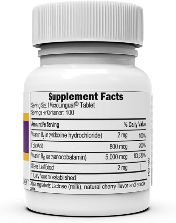 Advanced B-12 2,000 mcg B-6 2 mg / Folic Acid 600 mcg