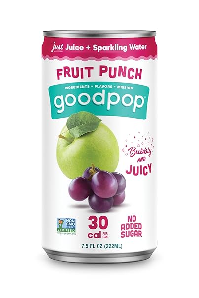 GOODPOP Fruit Punch Sparkling Water 6 pack - 7.5 OZ