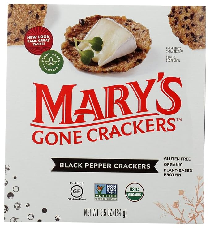 MARY`S GONE CRACKERS Black Pepper 6.5 OZ