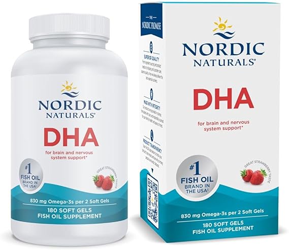 Nordic Naturals DHA Omega-3 830 mg 180 Soft Gels