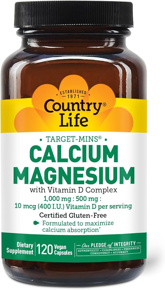 Country Life CALCIUM/MAGNESIUM + VITAMIN D 120 Vegicaps