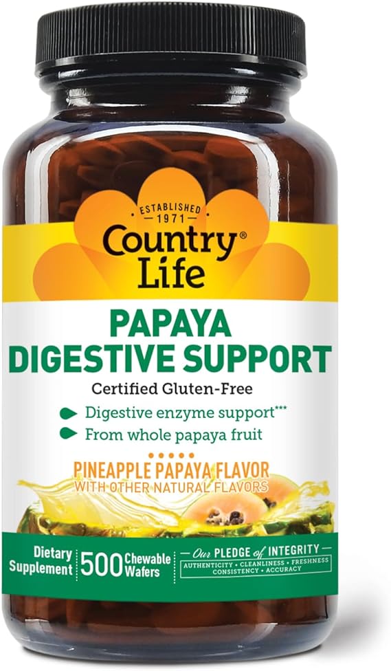 Country Life PAPAYA DIGESTIVE SUPPORT 500 Tablet