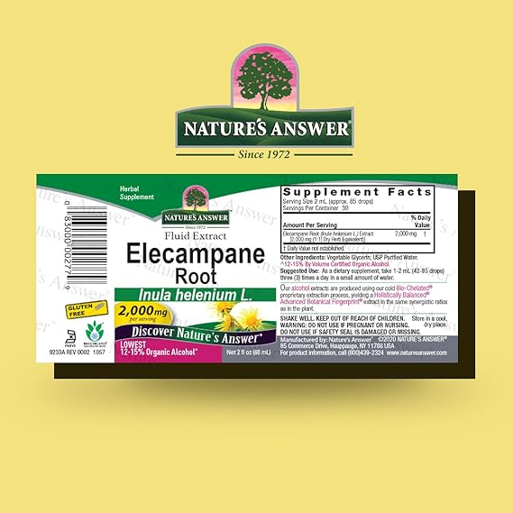Nature's Answer Elecampe Root Alcohol 2,000 mg
