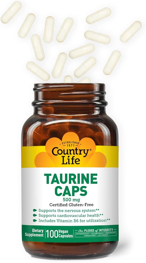 Country Life TAURINE 500MG 100 Vegicaps