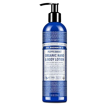 DR. BRONNER'S PEPPERMINT ORGANIC HAND & BODY LOTION 8 FL OZ